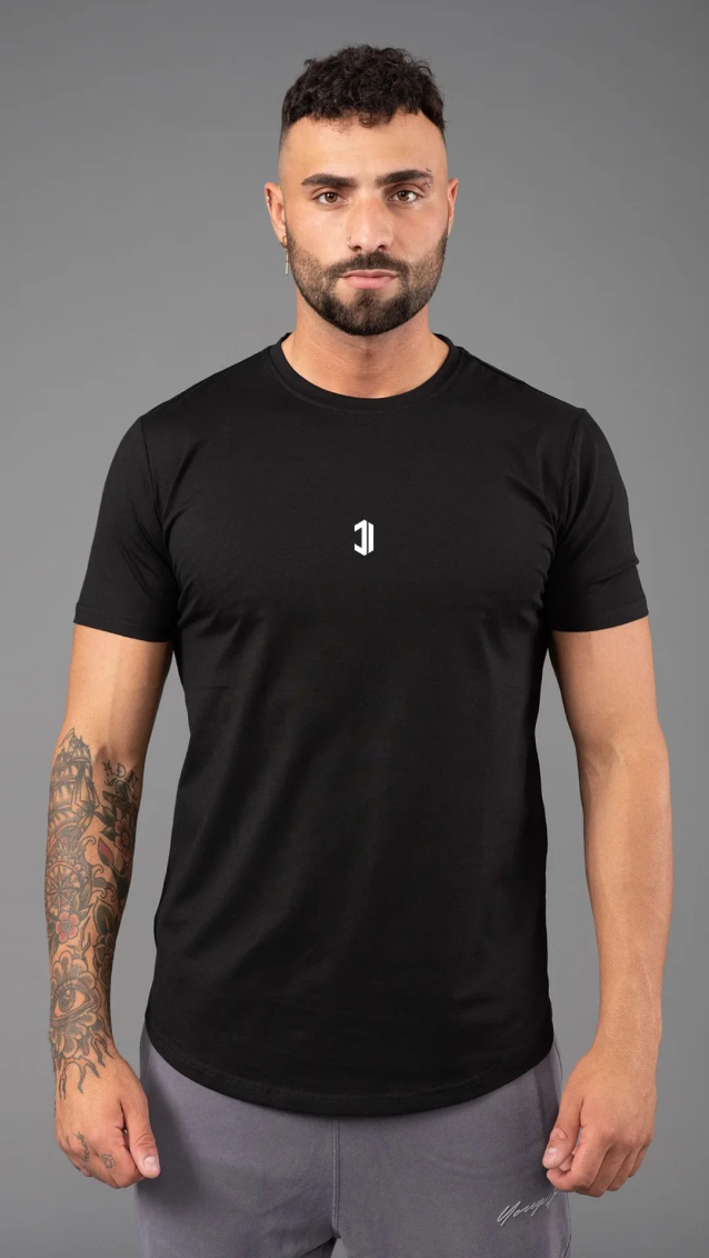 Muscle Fit Monochrome Tee - Black